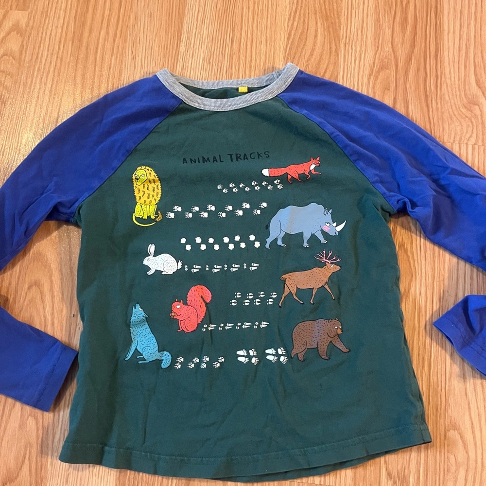 Boden Animal Tracks Shirt Size‎ 7/8